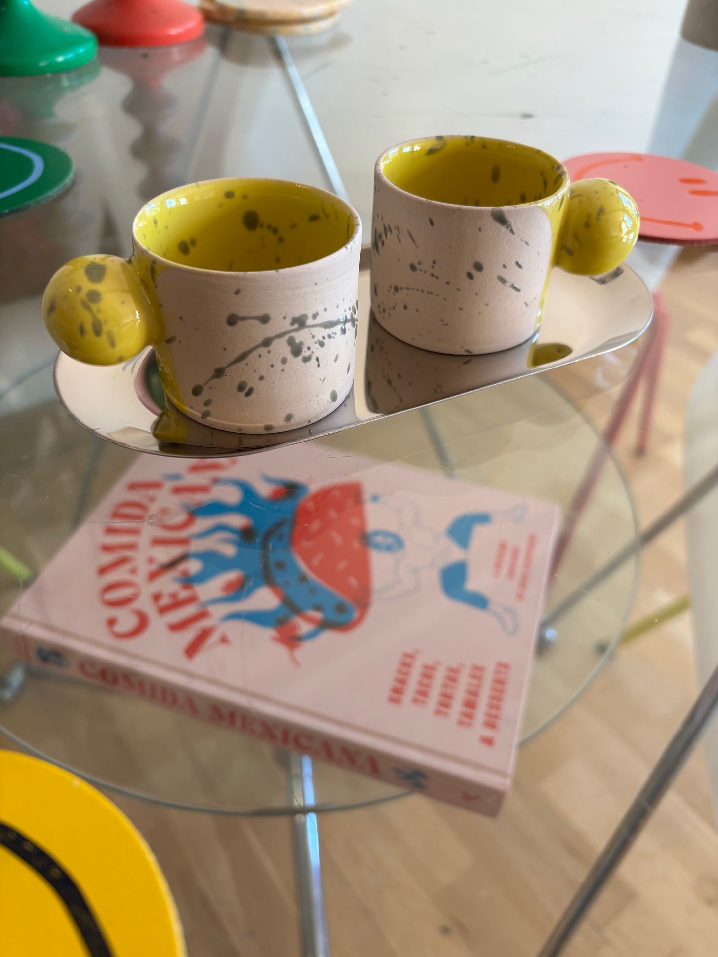Doppiocotto handmade espresso cups with tray