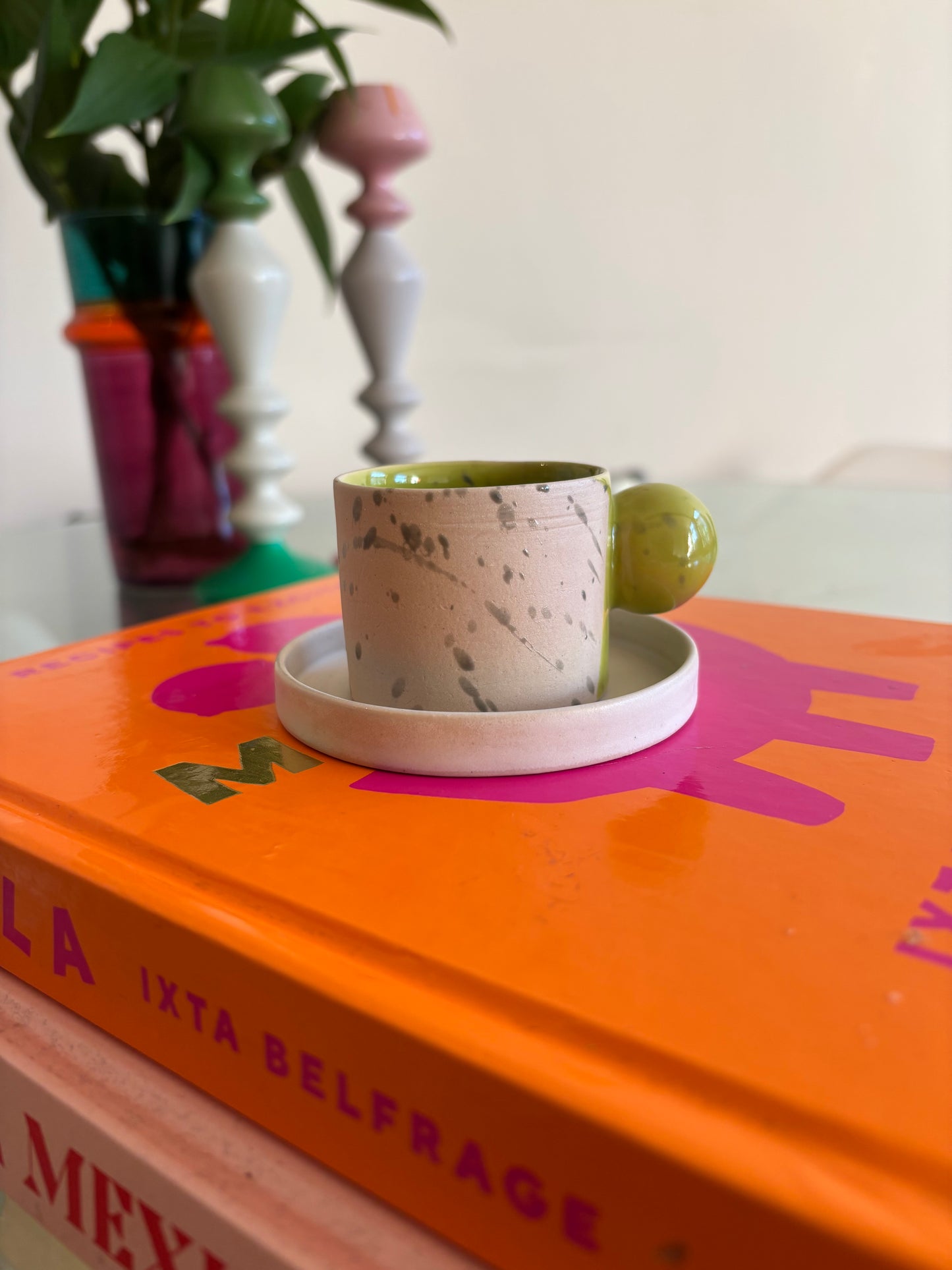 Doppiocotto handmade espresso cup with saucer